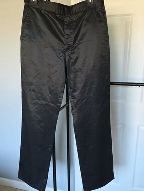 John Richmond "Y2K Archive", "Techno Black Satin Straight-Leg Women's